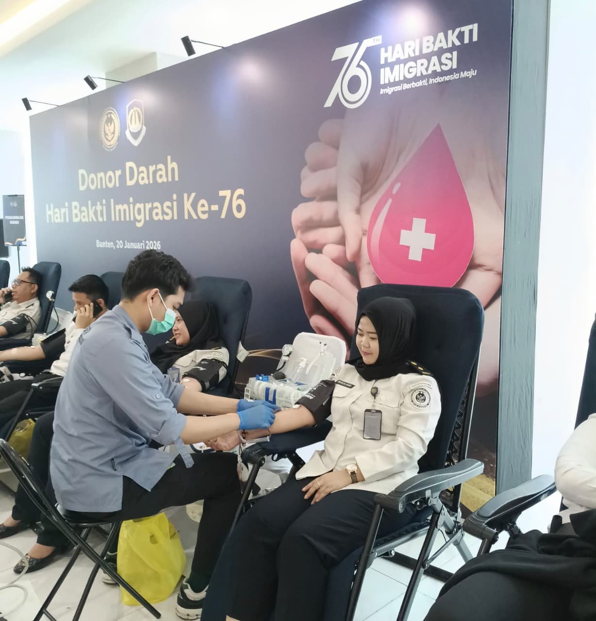 Peduli Kemanusiaan, Lapas Perempuan Kelas IIA Tangerang Ikut Donor Darah Peringati Hari Bhakti Imigrasi ke-76