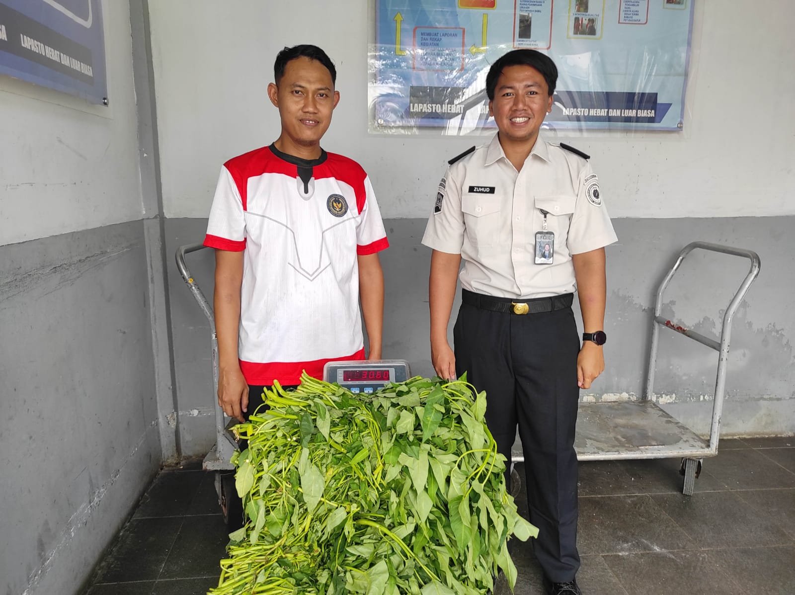 Panen Kangkung Wujudkan Ketahanan Pangan Lapas Kelas IIA Purwokerto