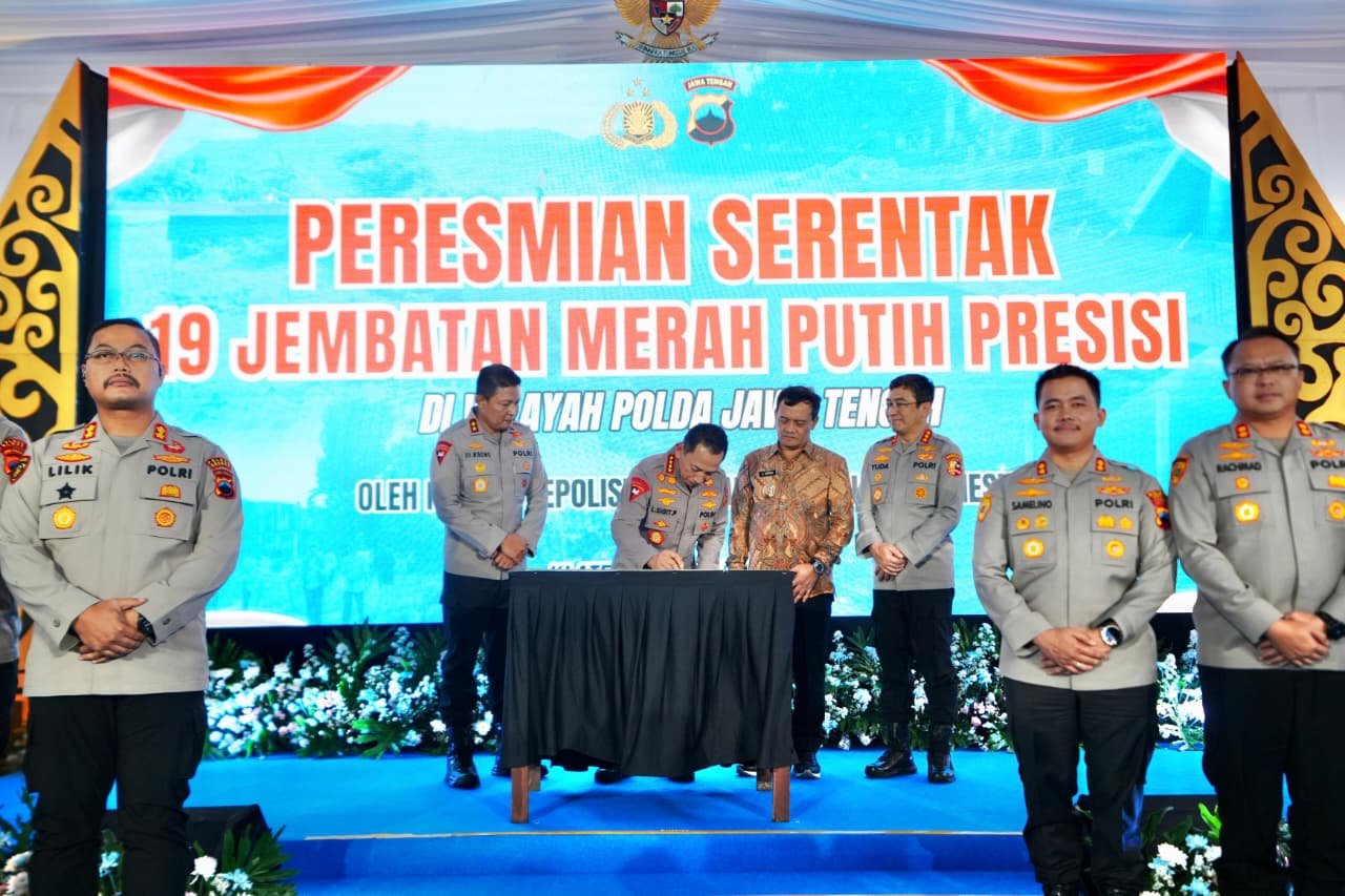 Kapolri Resmikan 19 Jembatan Merah Putih Presisi, Komitmen Tindaklanjuti Arahan Presiden Prabowo