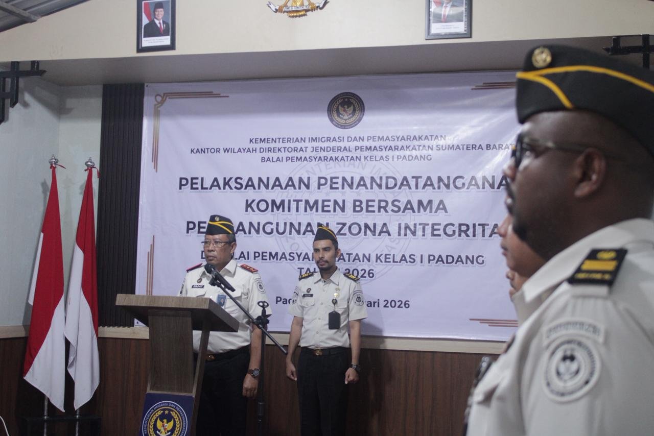 Apel Penandatanganan Komitmen Bersama, Bapas Kelas I Padang Mantapkan Diri Menuju Satker Predikat WBK/WBBM