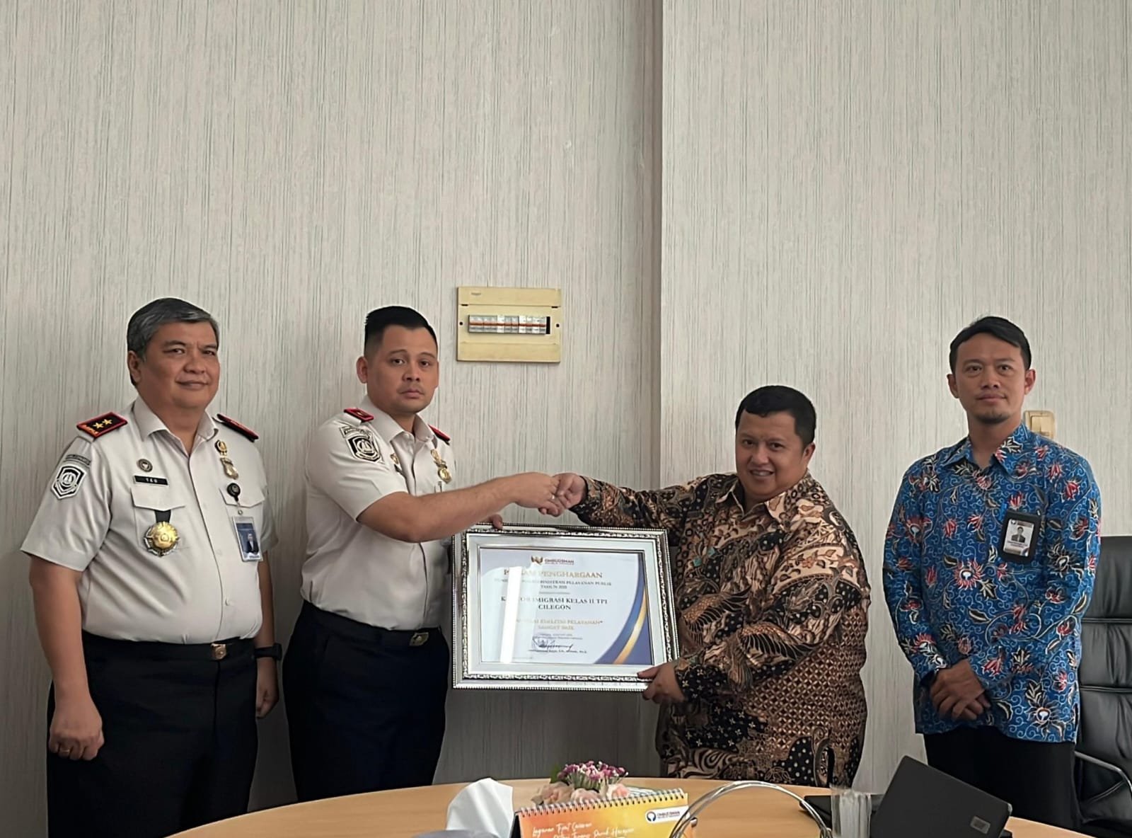 Kantor Imigrasi Cilegon Raih Predikat “Sangat Baik” dalam Penilaian Maladministrasi Pelayanan Publik Ombudsman RI Tahun 2025