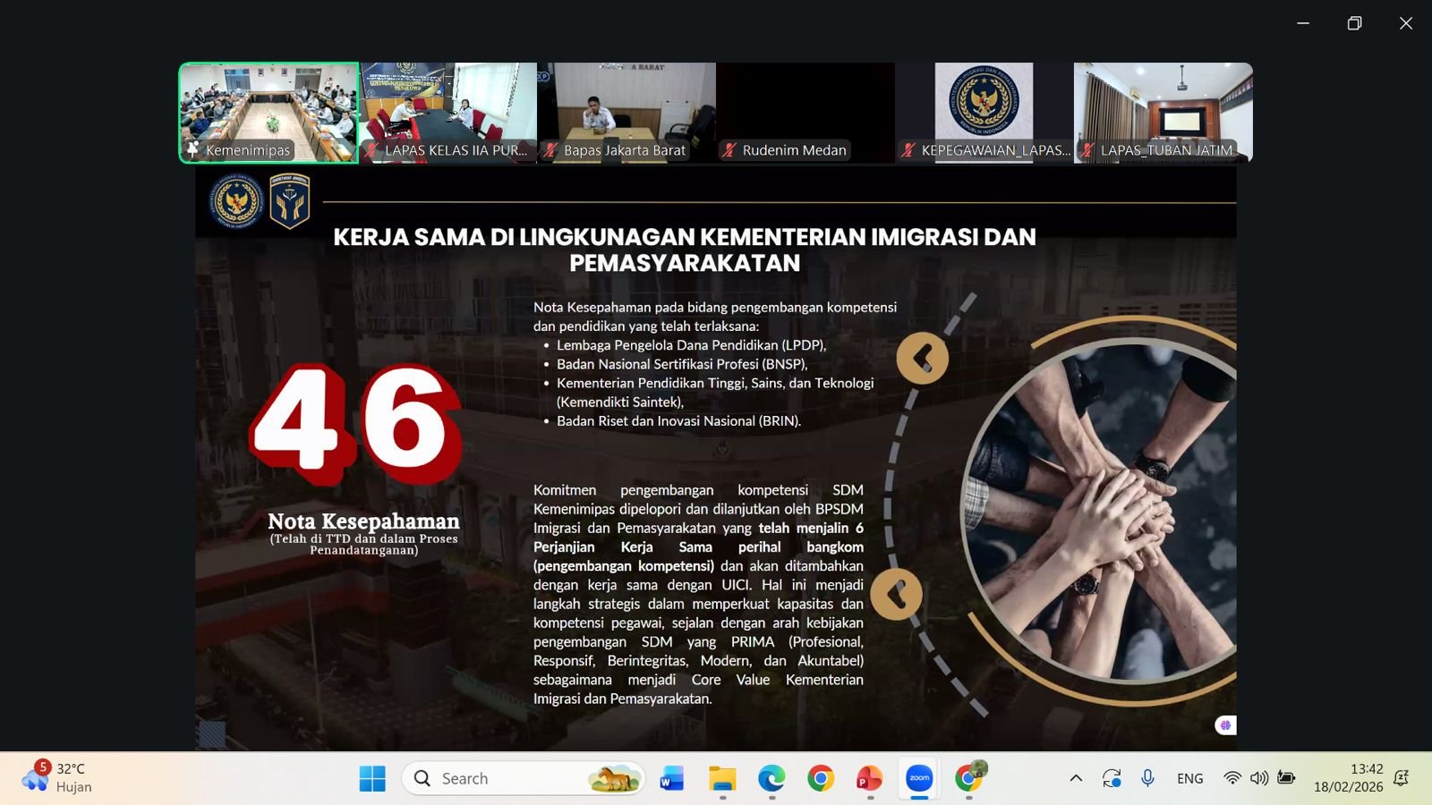 Lapas Purwokerto Ikuti Sosialisasi Peningkatan Kapasitas SDM Bersama Universitas Insan Cita Indonesia