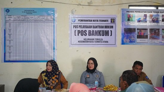 Pembinaan Posbankum Kelurahan Toboleu, Kanwil Kemenkum Malut Perkuat Kapasitas Paralegal dan Pelaporan Layanan
