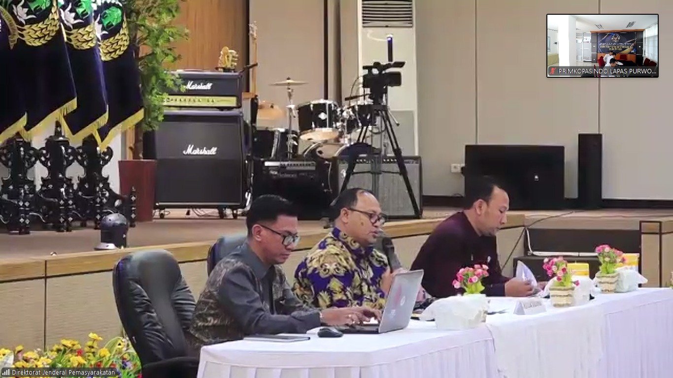 Perkuat Tata Kelola dan Sinergi Koperasi Pemasyarakatan, Lapas Purwokerto Ikuti RAT Inkopasindo Tahun Buku 2025 Secara Virtual