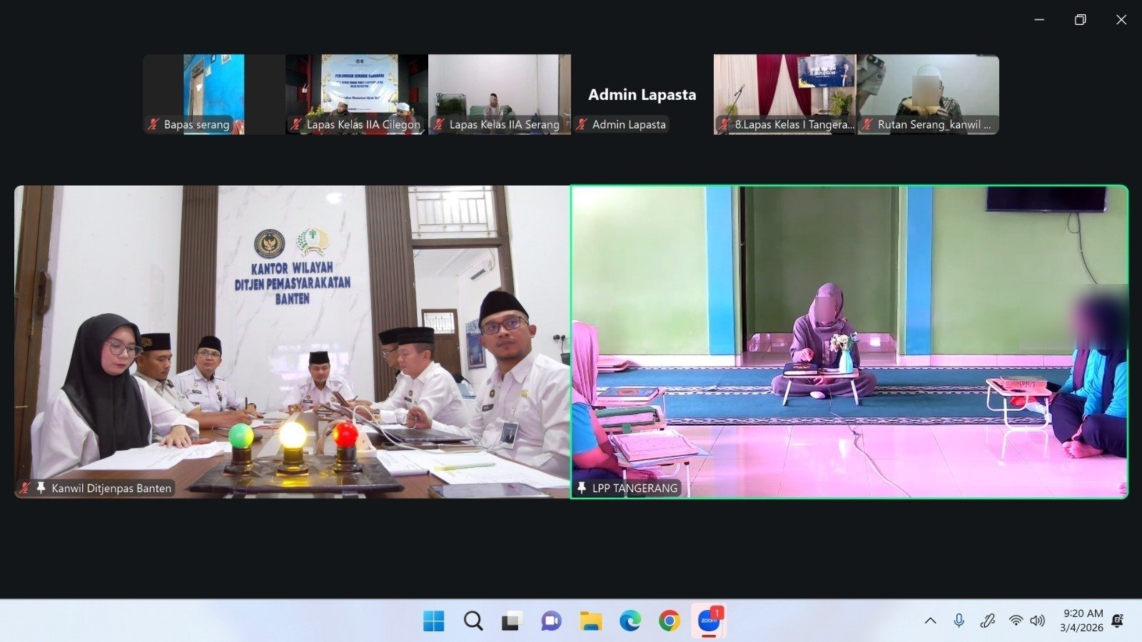 Hari Ketiga Semarak Ramadan: Dakwah, Adzan, dan Tilawah Warnai Pembinaan Spiritual WBP se-Kanwil Ditjenpas Banten