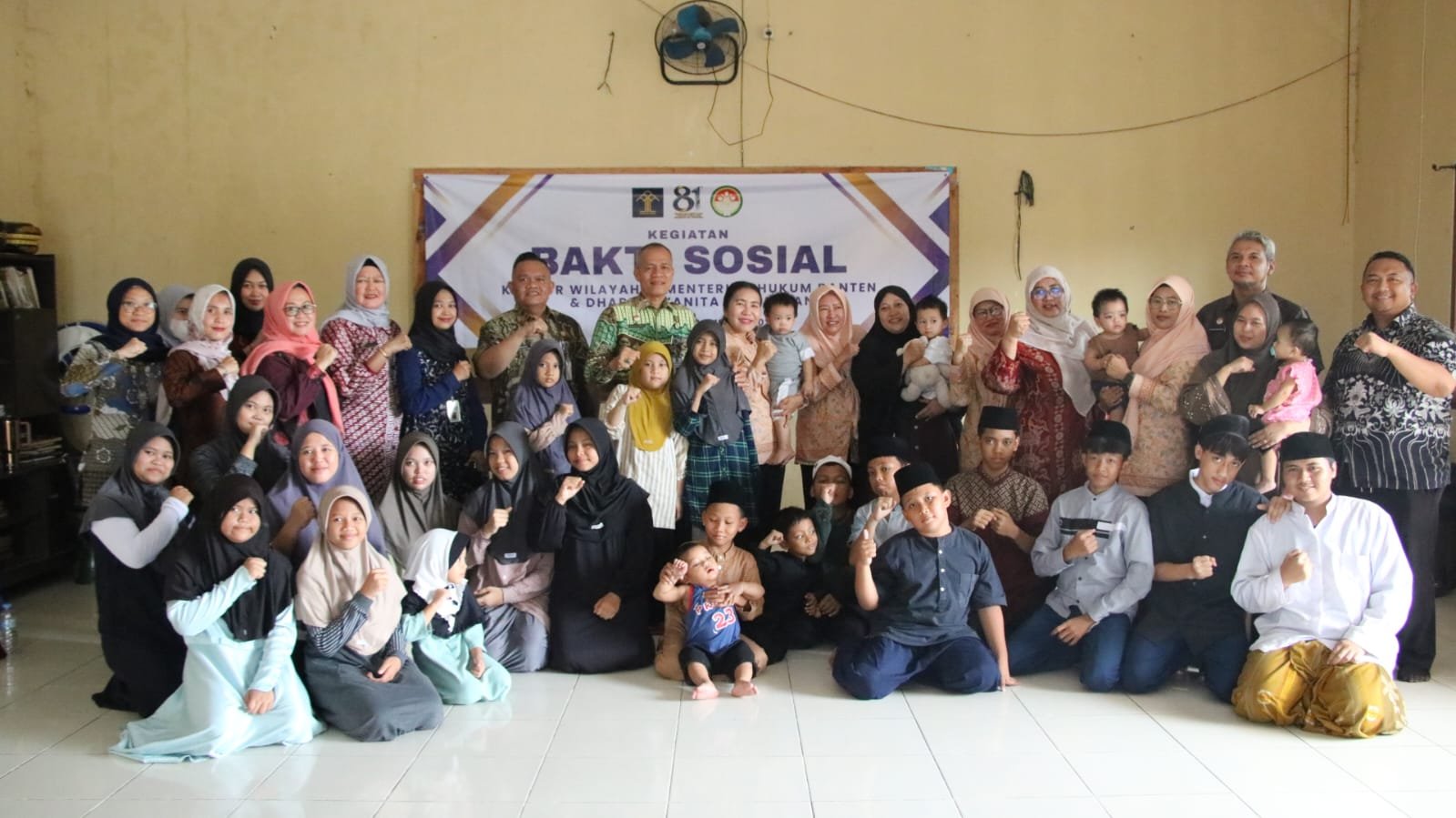 Wujudkan Kehadiran Nyata di Tengah Masyarakat, Kemenkum Banten Bakti Sosial di Yayasan Yatim Al-Mabrurotul