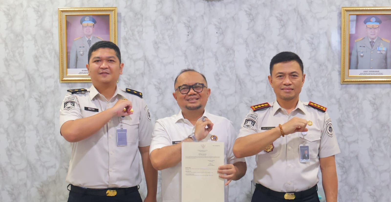 Kantor Imigrasi Serang Terima Sertifikat Hak Pakai Tanah dari BPN Kota Serang